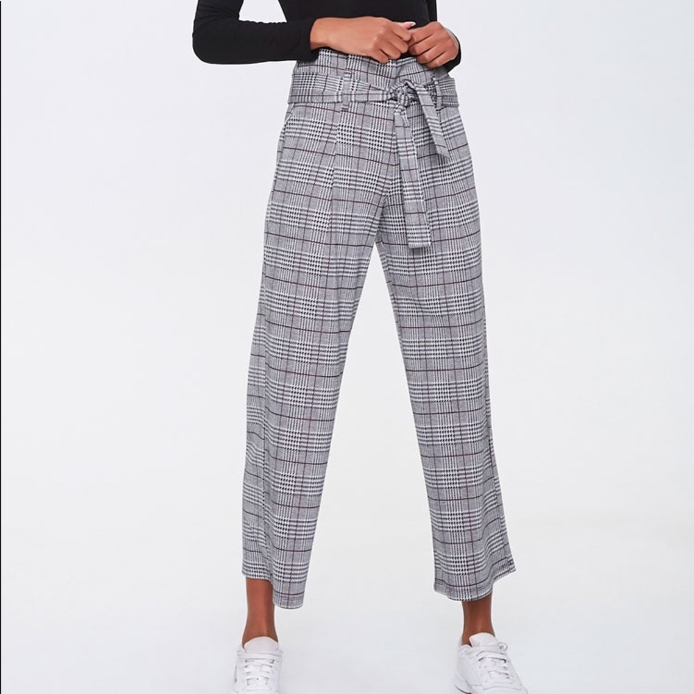 Forever 21 Glen Plaid Dress Pants